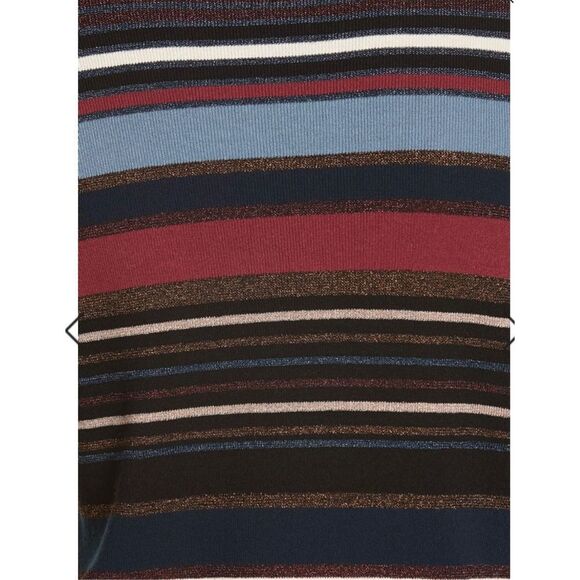 Veronica Beard Palmas Striped Metallic Sweater sz L EUC - Picture 4 of 6